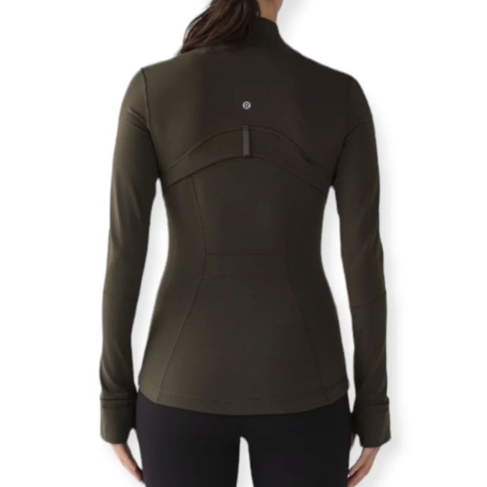 lululemon athletica Olive Green Form-Fitting Zip Jacket - Picture 2 of 9